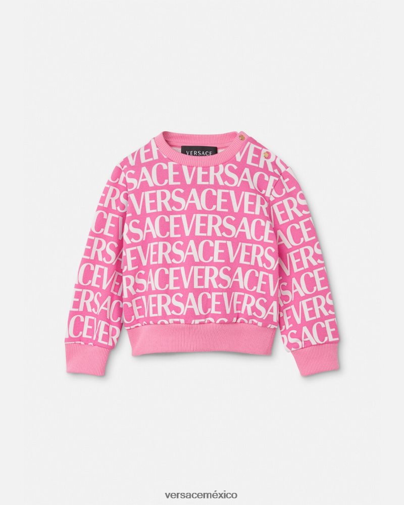 Versace sudadera integral para bebé rosa y estampado ropa niños 84626J1872