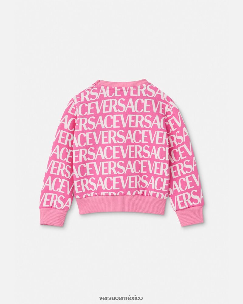 Versace sudadera integral para bebé rosa y estampado ropa niños 84626J1872