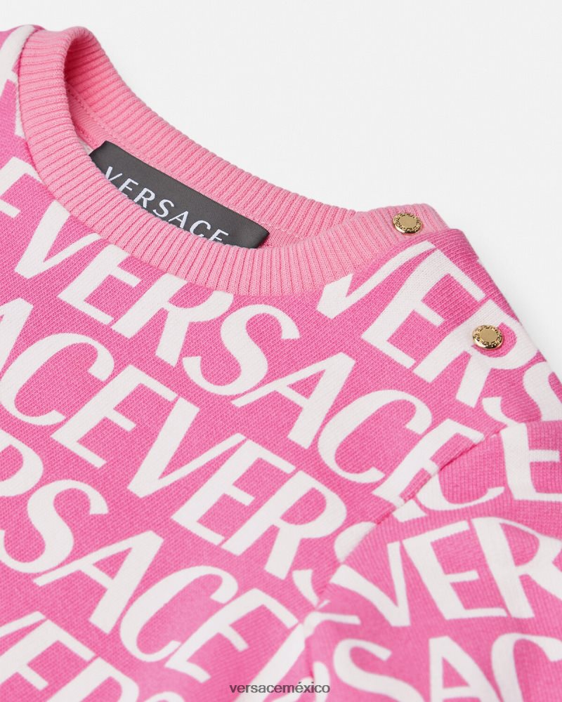 Versace sudadera integral para bebé rosa y estampado ropa niños 84626J1872