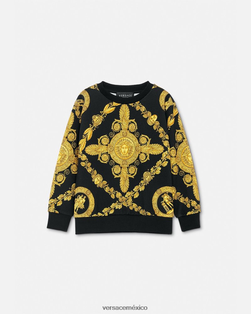 Versace sudadera maschera barroca imprimir ropa niños 84626J2125