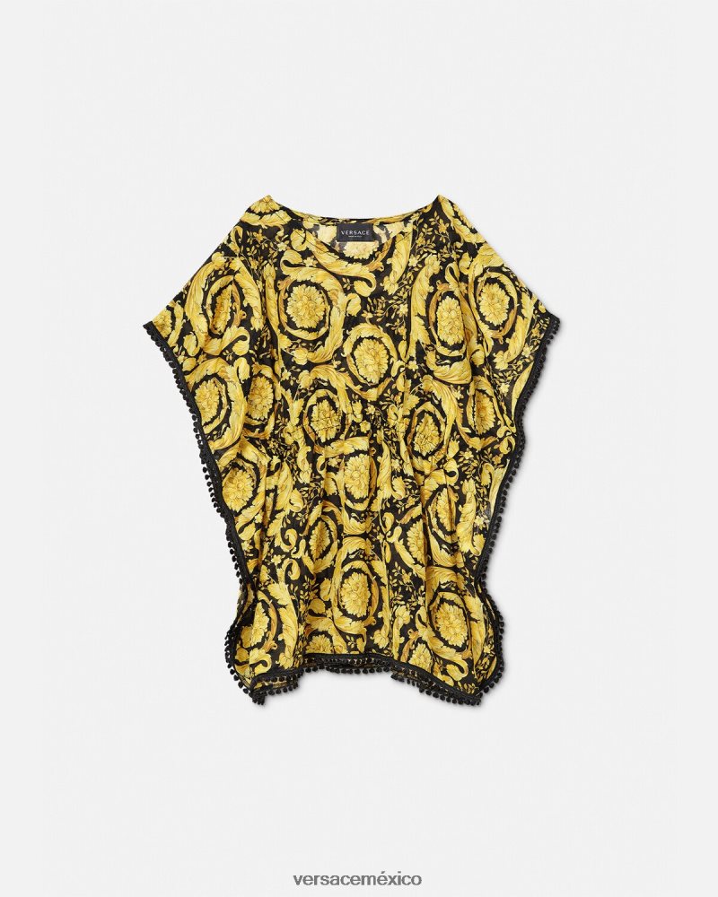 Versace pareo de traje de baño barroco imprimir ropa niños 84626J1986
