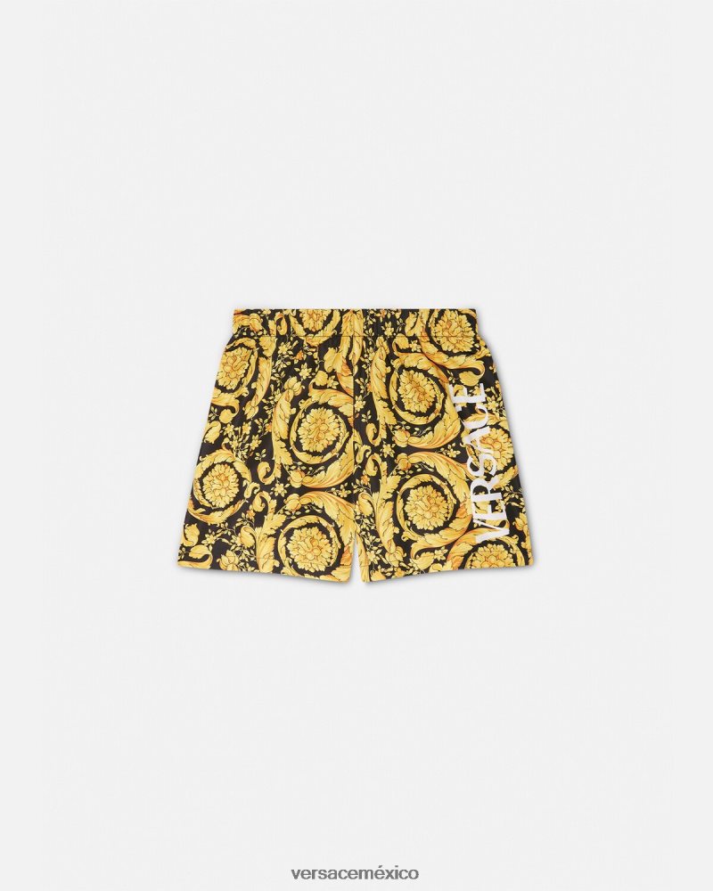 Versace shorts de baño con logo barroco imprimir ropa niños 84626J2096