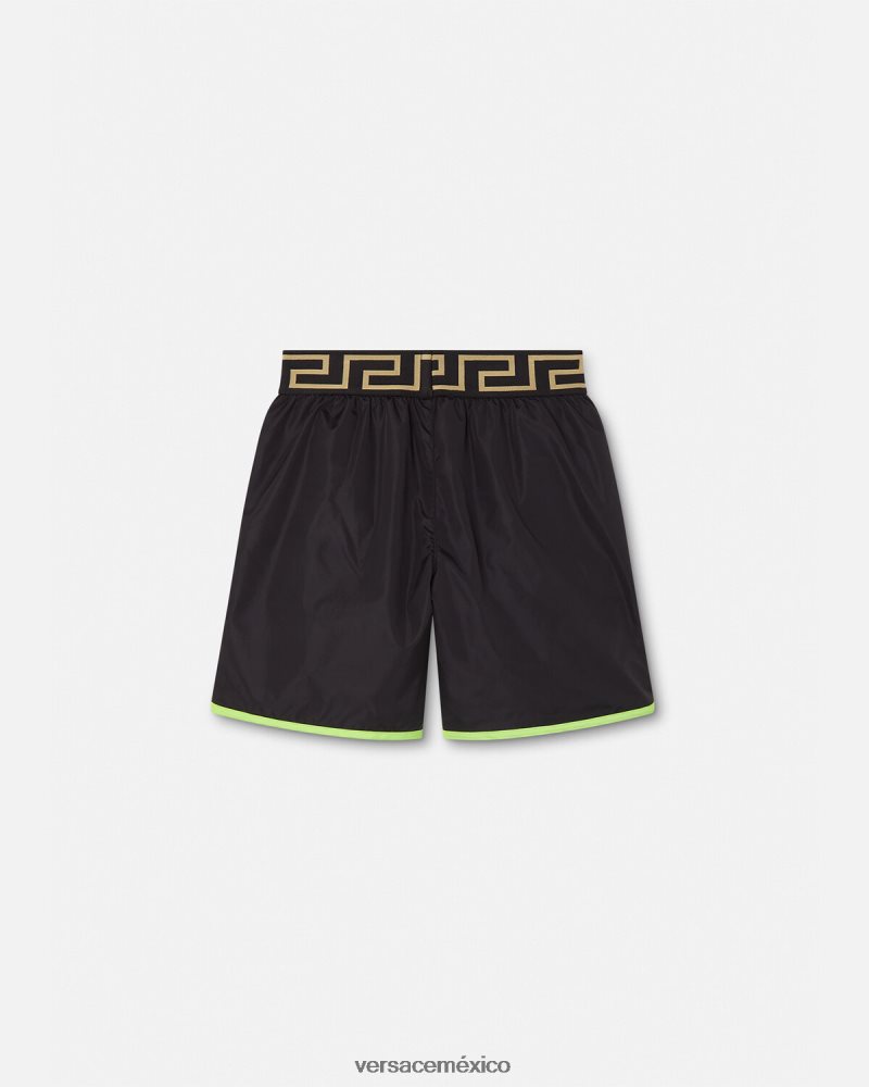 Versace shorts de baño con medusa menta y negro ropa niños 84626J2112