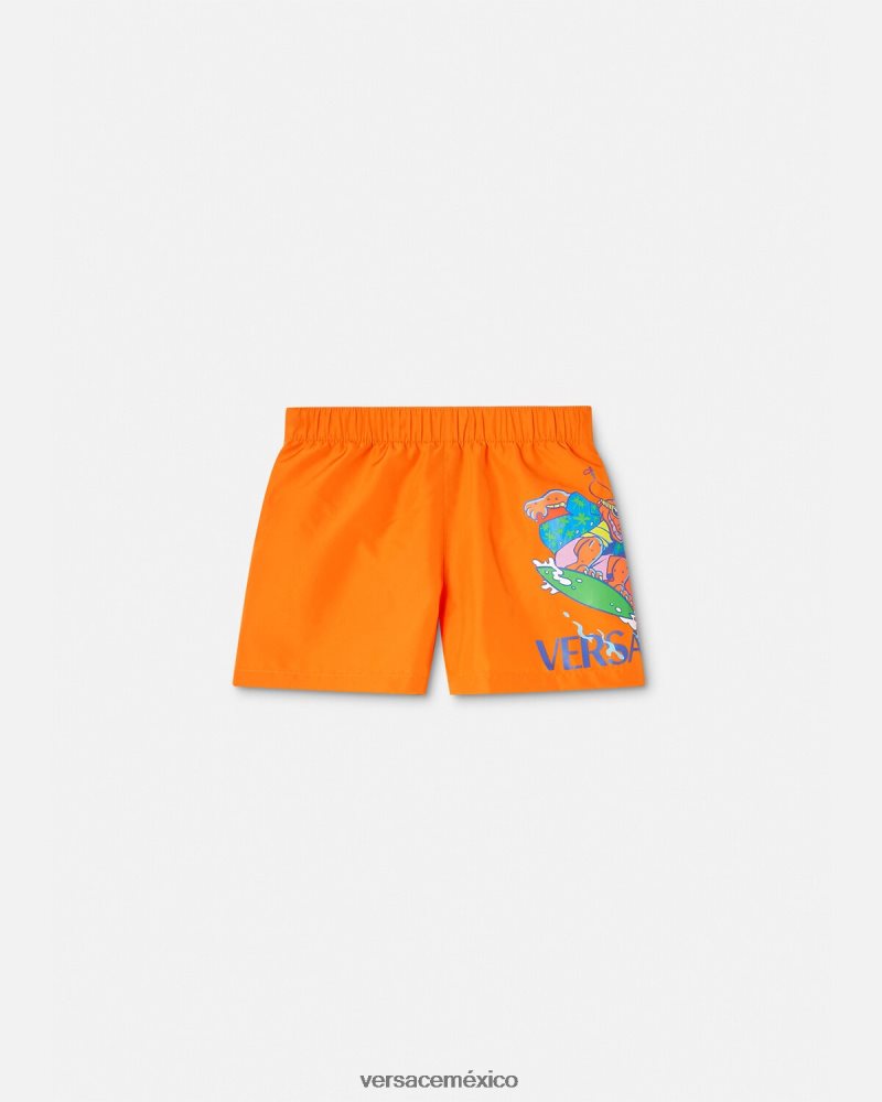 Versace shorts de baño para bebé con gafas de sol de medusa naranja ropa niños 84626J1928