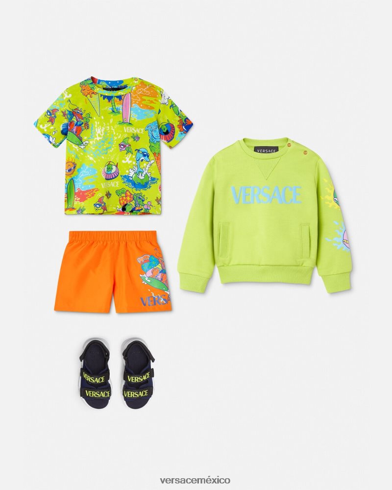 Versace shorts de baño para bebé con gafas de sol de medusa naranja ropa niños 84626J1928