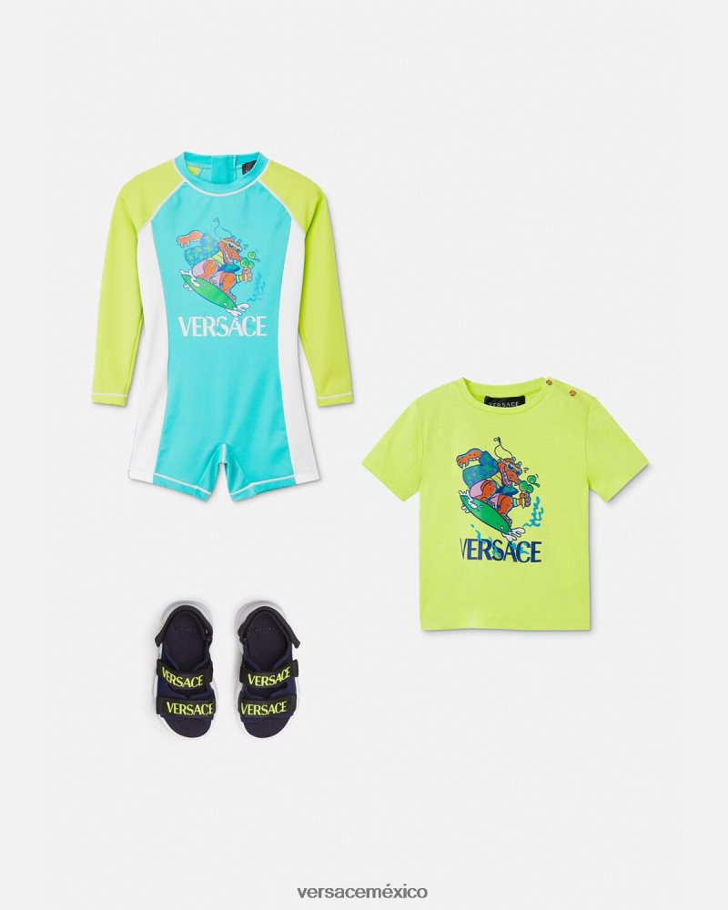 Versace traje de neopreno para bebé con protección solar multicolor ropa niños 84626J1926