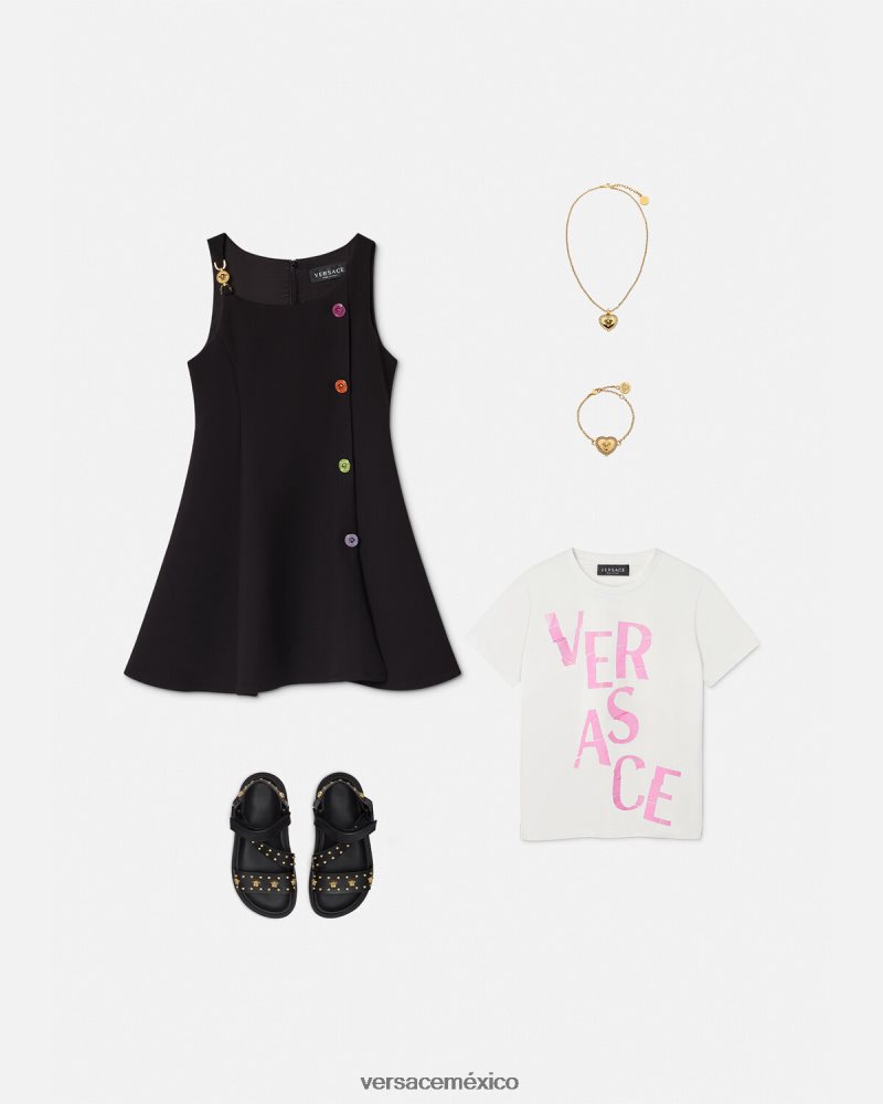 Versace vestido de medusa negro ropa niños 84626J2000