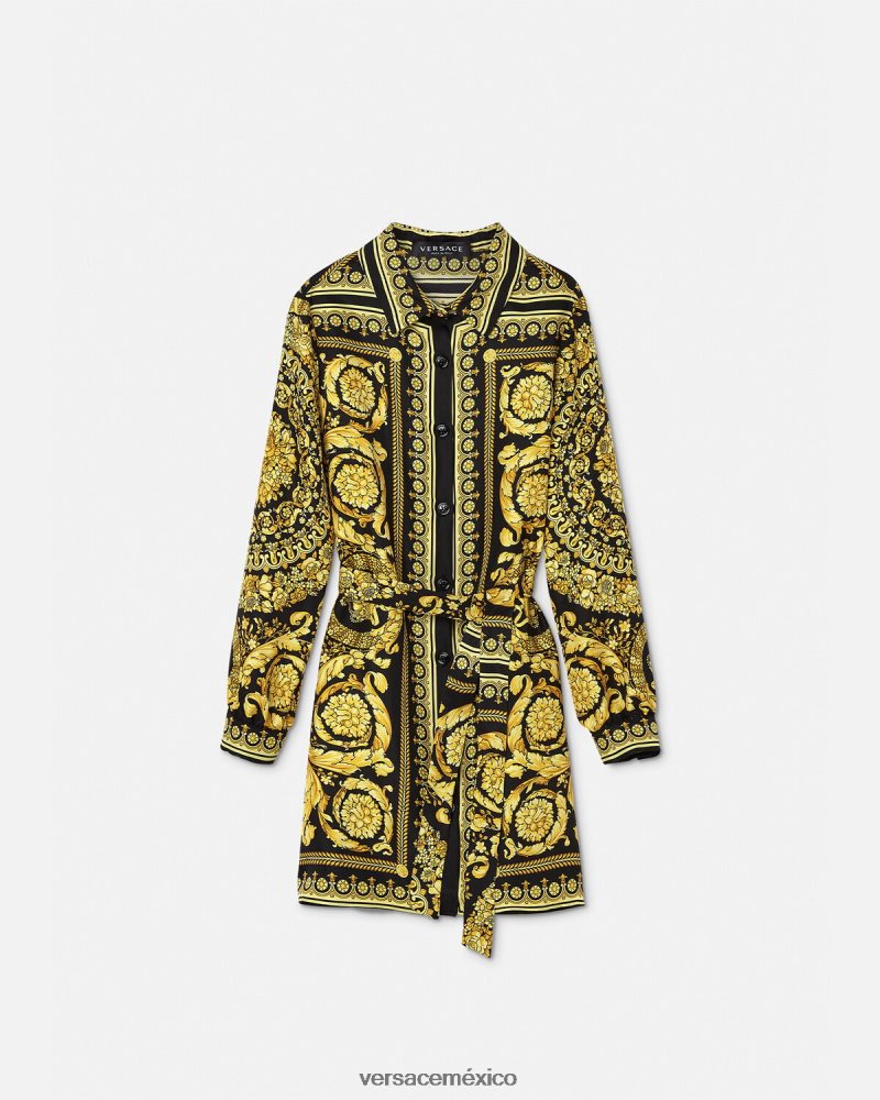 Versace vestido de seda barroco imprimir ropa niños 84626J1955
