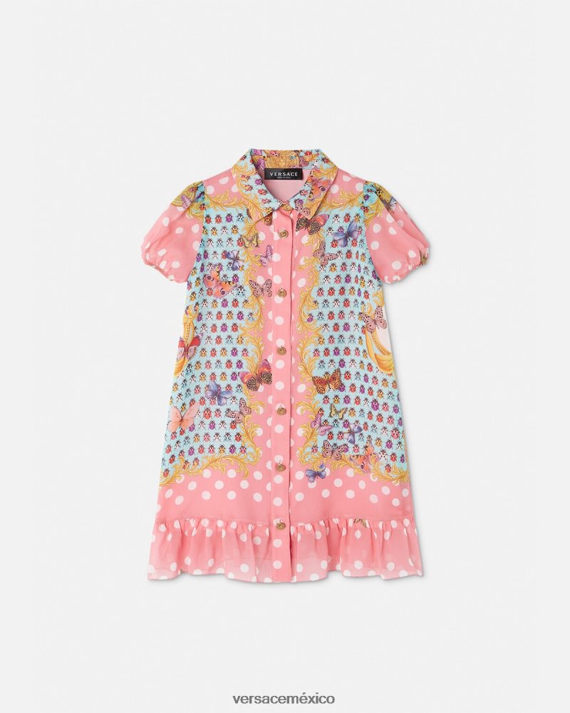 Versace vestido de seda mariposas imprimir ropa niños 84626J1941