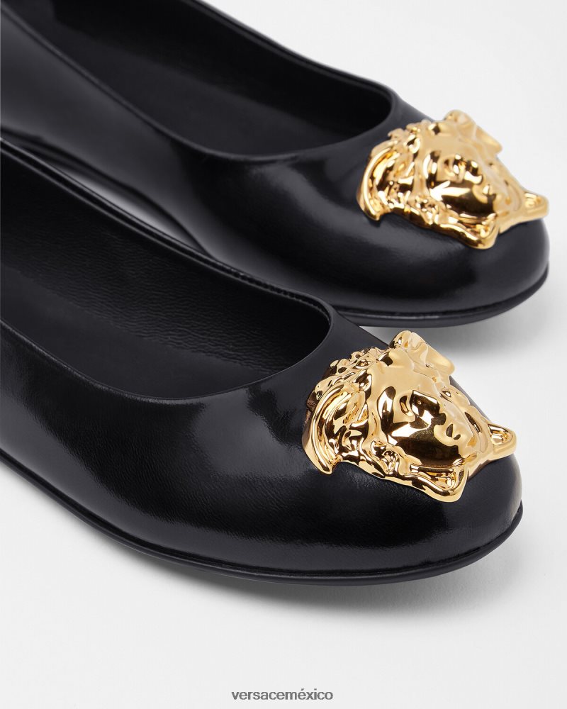 Versace bailarinas de medusa negro zapato niños 84626J2030