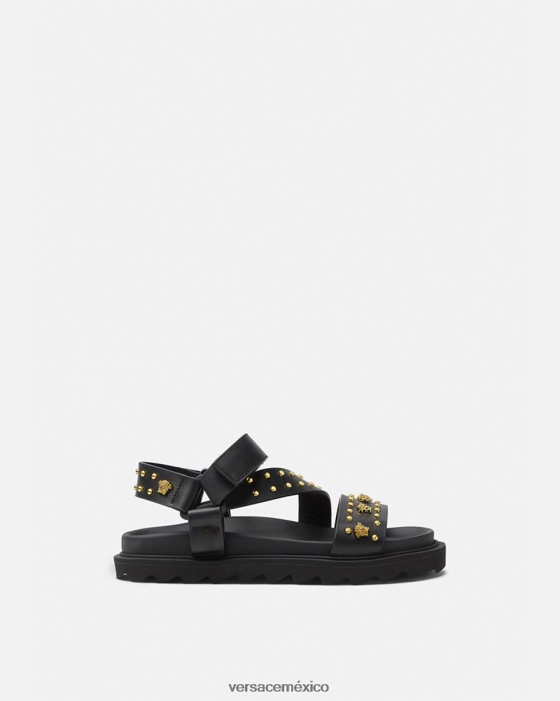 Versace sandalias con tachuelas y medusa negro zapato niños 84626J2041
