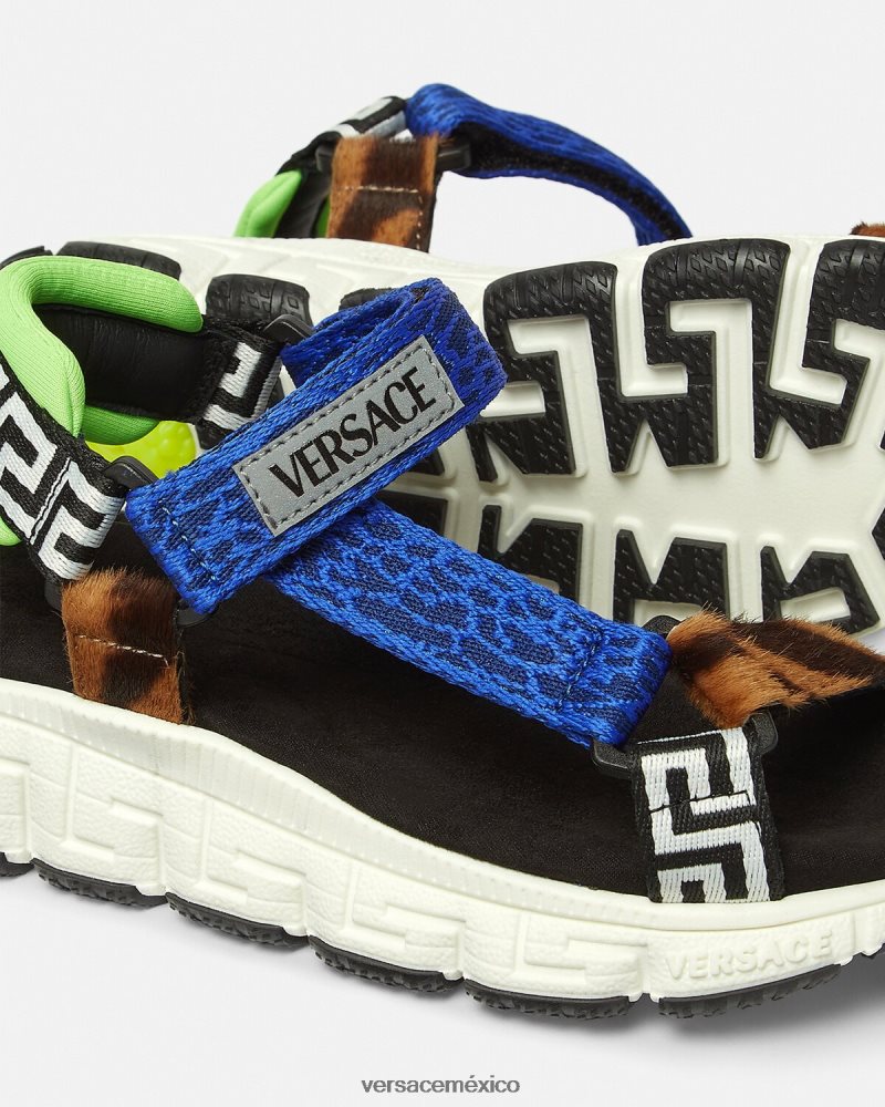 Versace sandalias upcycled trigreca azul zapato niños 84626J2055