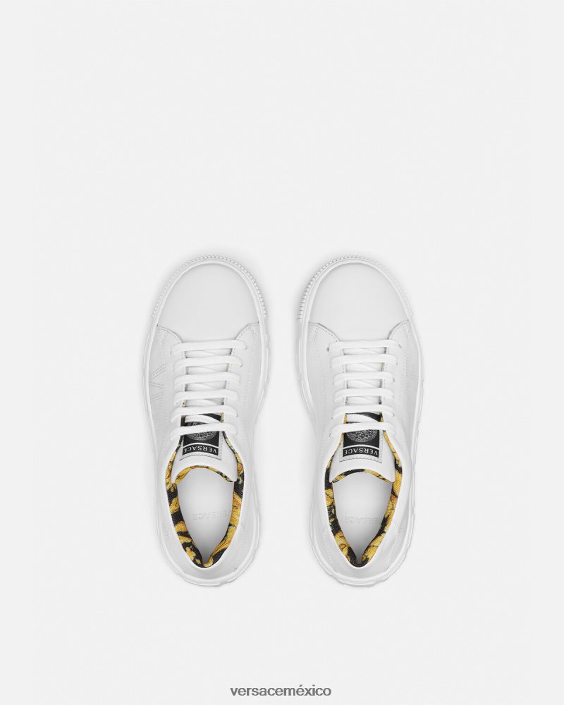 Versace zapatillas con logo Greca blanco y estampado zapato niños 84626J2036