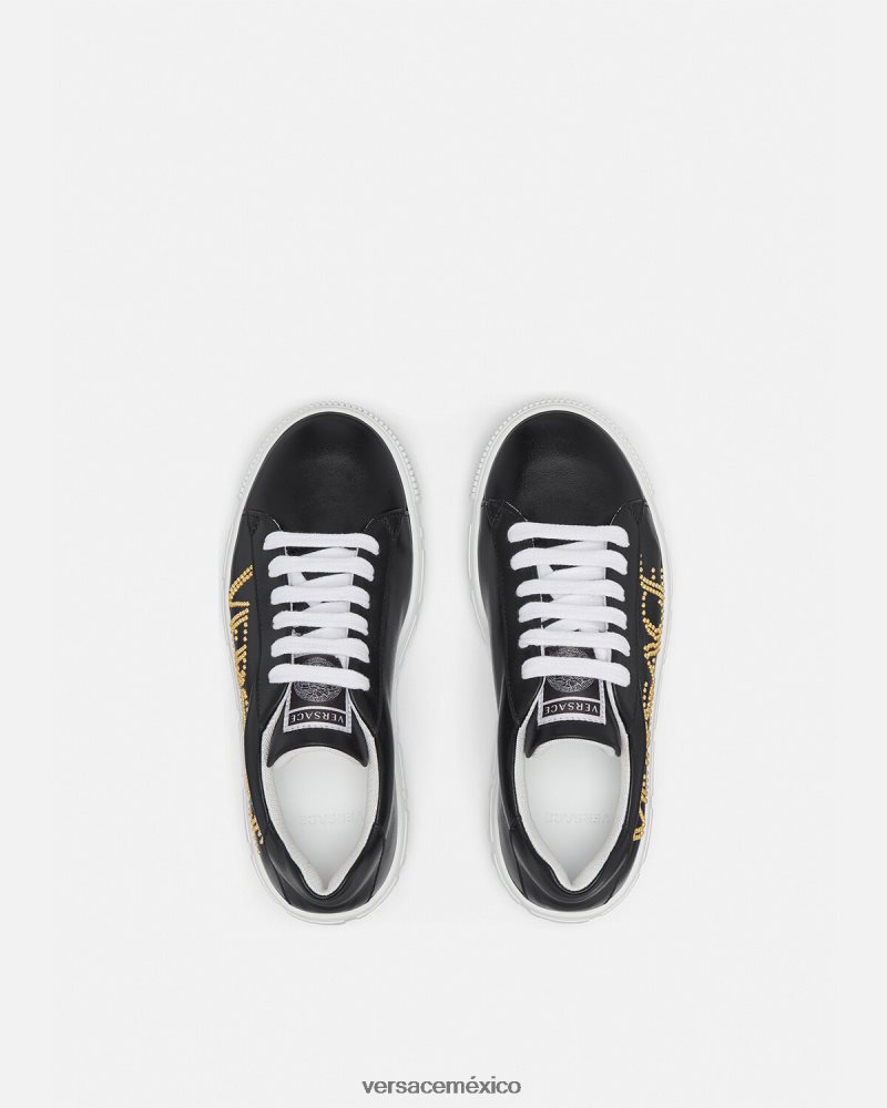 Versace zapatillas con logo Greca negro zapato niños 84626J2037