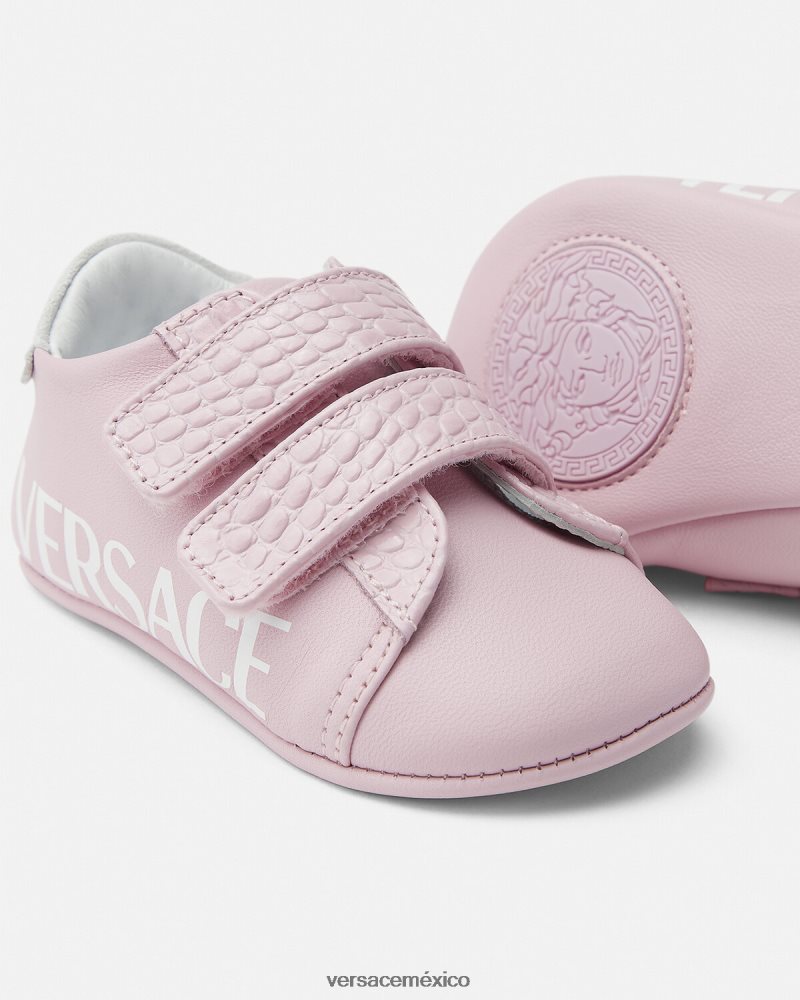 Versace zapatos de bebé con logotipo Rosa claro zapato niños 84626J1848